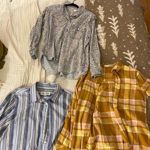 FLANNEL BUNDLE!!!! Misc. brands but super cute!!! All fit around a size SMALL